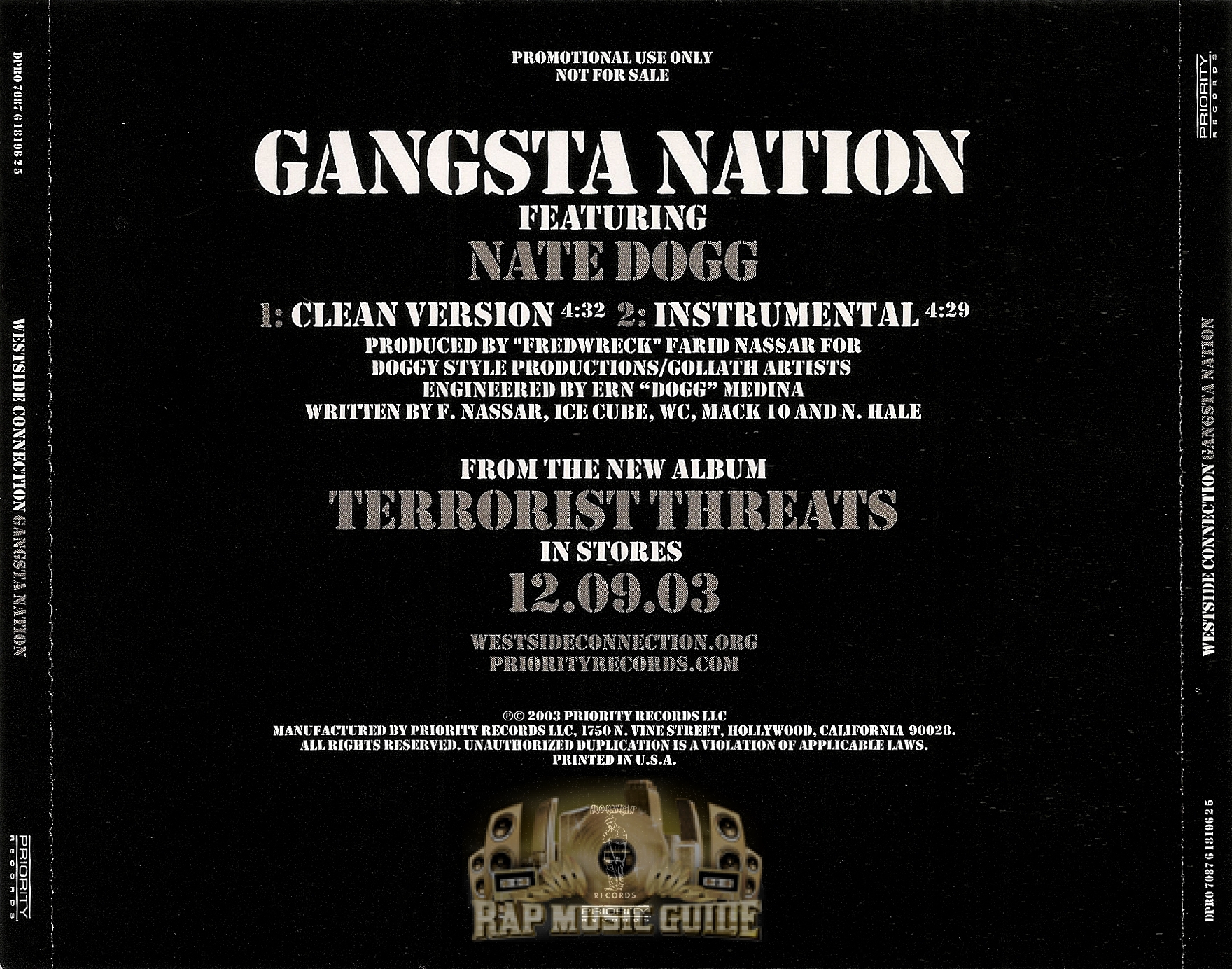 Westside Connection - Gangsta Nation: Single, Promo. CD | Rap 